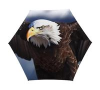 BVKWNTSA Sunscreen 5-fold Portable Parasol, Eagle Printed Umbrella Is Small And Portable, Suitable for Summer Sun Protection, Rainy Day Travel, Travel, Etc.