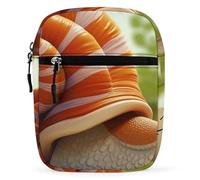 BVKWNTSA Waterproof Utility Crossbody Backpack, Cute Snail Printed Mini Sling Bag for Men Women,Chest Bag for Hiking Travel Sports Running