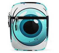 BVKWNTSA Waterproof Utility Crossbody Backpack, Evil Eyes Printed Mini Sling Bag for Men Women,Chest Bag for Hiking Travel Sports Running