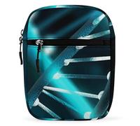 BVKWNTSA Waterproof Utility Crossbody Backpack, Science Gene Strand Printed Mini Sling Bag for Men Women,Chest Bag for Hiking Travel Sports Running