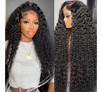 BVLBVL 13x6 Lace Front Wig Human Hair 200 Density HD Lace Front Wig Curly Human Hair 12A Deep Wave Lace Front Wig