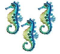 BVLFOOK Seahorse Wall Art - Metal Coastal Wall Art, Beach Theme Valentine Decor - Suitable For Bathroom, Bedroom, Hallway, Gatehouse, Yard, Fence - Nautical, Tropical Decor - 10 Inch