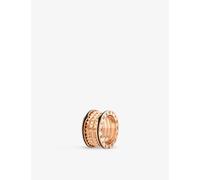 Bvlgari Bvlgari B.Zero1 Rock 18ct Rose-Gold and Ceramic Ring Rose Gold 49mm