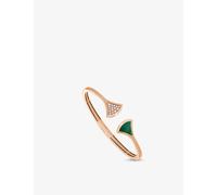 Bvlgari Bvlgari Diva's Dream 18ct Rose-Gold, Malachite and 0.16ct Brilliant-Cut Diamond Bracelet Rose Gold M