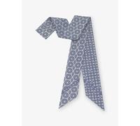 Bvlgari Bvlgari Echi Di Roma Shelley Printed Silk-Twill Scarf Blue 1 Size