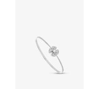 Bvlgari Bvlgari Fiorever 18ct White-Gold and 0.30ct Brilliant-Cut Diamond Bangle Bracelet Silver S