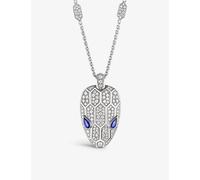 Bvlgari Bvlgari Serpenti 18ct White Gold, 2.07ct Brilliant-Cut Diamond and Sapphire Necklace White Gold 1 Size