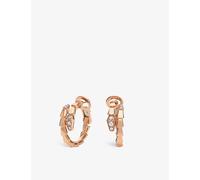 Bvlgari Bvlgari Serpenti Viper 18ct Rose-Gold and 0.18ct Brilliant-Cut Diamond Hoop Earrings Rose Gold 1 Size