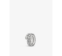 Bvlgari Bvlgari Serpenti Viper 18ct White-Gold and 1.22ct Brilliant-Cut Diamond Ring White Gold M