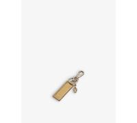 Bvlgari Gold Serpenti Forever Leather and Gold-plated Brass Keyring