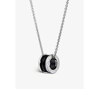 Bvlgari Mens Bvlgari Save The Children Black Ceramic and Sterling-Silver Pendant Necklace Silver 1 Size