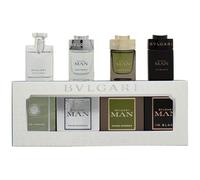 Bvlgari Miniatures For Him Gift Set 5ml Pour Homme EDT + 5ml Man Rain Essence EDP + 5ml Man Wood Essence EDP + 5ml Man In Black EDP