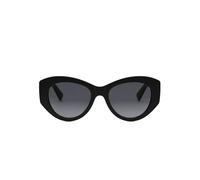 Bvlgari Tubogas gold-striped oval-frame sunglasses - Black 52