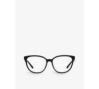 Bvlgari Womens Black Bv4219 Round-frame Branded-arm Acetate Glasses