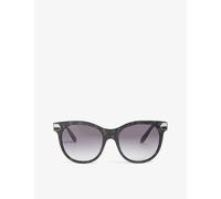 Bvlgari Womens Black Square Frame Sunglasses
