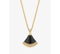 Bvlgari Womens Bvlgari Divas' Dream 18ct Yellow-Gold, Black Onyx and 0.10ct Brilliant-Cut Diamond Necklace Yellow Gold 1 Size