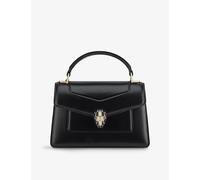 Bvlgari Womens Bvlgari Serpenti Forever Leather Top-Handle Bag Black 1 Size
