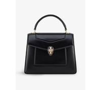 Bvlgari Womens Bvlgari Serpenti Forever Medium Leather Top-Handle Bag Black 1 Size