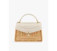 Bvlgari Womens Bvlgari Serpenti Forever Mini Leather and Calla Crystal Top-Handle Bag White 1 Size
