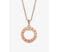 Bvlgari Womens Pink 18ct Rose-gold and 0.07ct Round-cut Diamond Pendant Necklace 1size