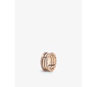 Bvlgari Womens Rose Gold B.zero1 18ct Rose-gold and 0.45ct Brilliant-cut Diamond Ring 57mm