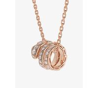 Bvlgari Womens Rose Gold Serpenti Viper 18ct Rose-gold and 0.63ct Round-cut Diamond Pendant Necklace 1 Size