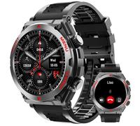 Bvlrksc Military Smart Watch for Men with AI Q&A (Answer/Make Call/SMS Reply), 1.52" HD Smartwatch for Android Phones/iPhone, 100+ Sport Mode Fitness Tracker with HR, SpO2, Sleep Monitor (Black)