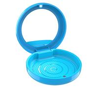 BVN Retainer Case with Mirror - Slim Orthodontic Mouth Guard Storage Box for Invisalign, Aligner, Denture & Night Guard - Portable Dental Braces Container, Blue