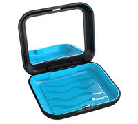BVN Retainer Case with Mirror,Square Retainer Box, Orthodontic Denture Box,Dental Case for Aligner,Mouth Guard Case,Black