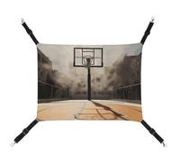 BVNMT Amazing Basketball Court Printed Canvas Pet Hammock - Breathable & Foldable for Cats, Dogs & Small Pets - Ideal for Home, Travel & Pet Hospital - 16.9 X 13 X 7.9in