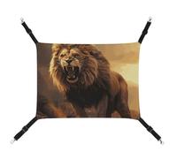 BVNMT Angry Roaring Lion Printed Canvas Pet Hammock - Breathable & Foldable for Cats, Dogs & Small Pets - Ideal for Home, Travel & Pet Hospital - 16.9 X 13 X 7.9in