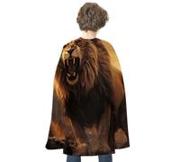 BVNMT Angry Roaring Lion Printed Cape Unisex Adult Costume - One Size Fits Most (1 Count) - Ideal for Cosplay, Parties, And More