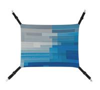 BVNMT Blue Gray Artistic Tone Painting Printed Canvas Pet Hammock - Breathable & Foldable for Cats, Dogs & Small Pets - Ideal for Home, Travel & Pet Hospital - 16.9 X 13 X 7.9in