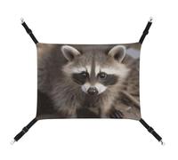 BVNMT Cub Raccoon Printed Canvas Pet Hammock - Breathable & Foldable for Cats, Dogs & Small Pets - Ideal for Home, Travel & Pet Hospital - 16.9 X 13 X 7.9in