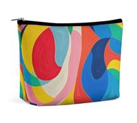BVNMT Makeup Bag Portable Cosmetic Bag Large Capacity Travel Makeup Bag Storage Bag Abstract Painting Colorful Patterns Printed Toiletry Bag Suitable for Women And Girls, Abstract Painting Colorful