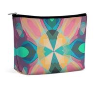 BVNMT Makeup Bag Portable Cosmetic Bag Large Capacity Travel Makeup Bag Storage Bag Abstract Painting Colorful Patterns Printed Toiletry Bag Suitable for Women And Girls, abstract pattern, One Size