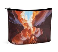 BVNMT Makeup Bag Portable Cosmetic Bag Large Capacity Travel Makeup Bag Storage Bag African Lion Head Printed Toiletry Bag Suitable for Women And Girls, Antelope Canyon, One Size