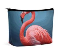 BVNMT Makeup Bag Portable Cosmetic Bag Large Capacity Travel Makeup Bag Storage Bag African Lion Head Printed Toiletry Bag Suitable for Women And Girls, Animal Flamingo, One Size