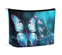 BVNMT Makeup Bag Portable Cosmetic Bag Large Capacity Travel Makeup Bag Storage Bag Amazing Basketball Court Printed Toiletry Bag Suitable for Women And Girls, Beautiful Butterfly, One Size