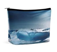 BVNMT Makeup Bag Portable Cosmetic Bag Large Capacity Travel Makeup Bag Storage Bag Animal Red Panda Printed Toiletry Bag Suitable for Women And Girls, Blue Ocaen Seascape, One Size