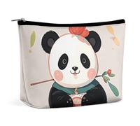 BVNMT Makeup Bag Portable Cosmetic Bag Large Capacity Travel Makeup Bag Storage Bag Cartoon Panda Printed Toiletry Bag Suitable for Women And Girls, cartoon panda, One Size