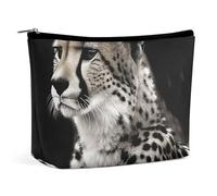 BVNMT Makeup Bag Portable Cosmetic Bag Large Capacity Travel Makeup Bag Storage Bag Cheetah Printed Toiletry Bag Suitable for Women And Girls, Cheetah, One Size