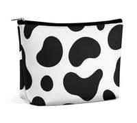 BVNMT Makeup Bag Portable Cosmetic Bag Large Capacity Travel Makeup Bag Storage Bag Color Map Aircraft Printed Toiletry Bag Suitable for Women And Girls, Cow, One Size