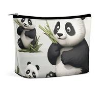 BVNMT Makeup Bag Portable Cosmetic Bag Large Capacity Travel Makeup Bag Storage Bag Cute Baby Hippos Printed Toiletry Bag Suitable for Women And Girls, Cute cartoon panda, One Size