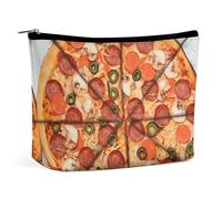 BVNMT Makeup Bag Portable Cosmetic Bag Large Capacity Travel Makeup Bag Storage Bag Evil Eye Printed Toiletry Bag Suitable for Women And Girls, I Love Pizza, One Size