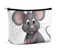 BVNMT Makeup Bag Portable Cosmetic Bag Large Capacity Travel Makeup Bag Storage Bag Funny for Kangaroo Zoo Printed Toiletry Bag Suitable for Women And Girls, Grey rat, One Size