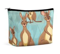 BVNMT Makeup Bag Portable Cosmetic Bag Large Capacity Travel Makeup Bag Storage Bag Funny for Kangaroo Zoo Printed Toiletry Bag Suitable for Women And Girls, Funny for Kangaroo Zoo, One Size