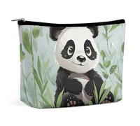 BVNMT Makeup Bag Portable Cosmetic Bag Large Capacity Travel Makeup Bag Storage Bag Gold Blue White Printed Toiletry Bag Suitable for Women And Girls, Panda, One Size
