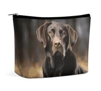 BVNMT Makeup Bag Portable Cosmetic Bag Large Capacity Travel Makeup Bag Storage Bag Green Lizard Printed Toiletry Bag Suitable for Women And Girls, Labrador retriever, One Size
