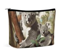 BVNMT Makeup Bag Portable Cosmetic Bag Large Capacity Travel Makeup Bag Storage Bag Hong Kong Printed Toiletry Bag Suitable for Women And Girls, Koala Family, One Size